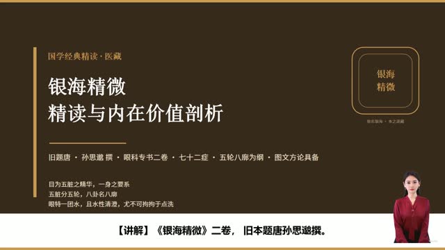 《银海精微》精读课程封面